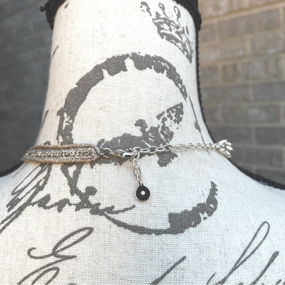 Stella & Dot Silver Double Strand Necklace - Picture 7 of 8